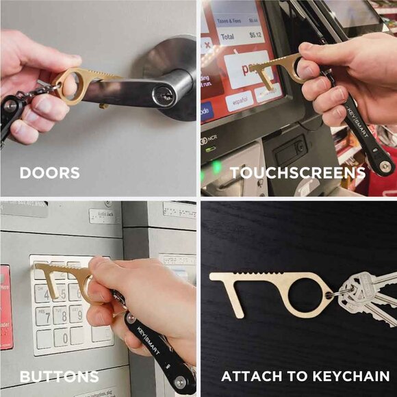 Keysmart CleanKey Keychain - Gold - Picture 2 of 2